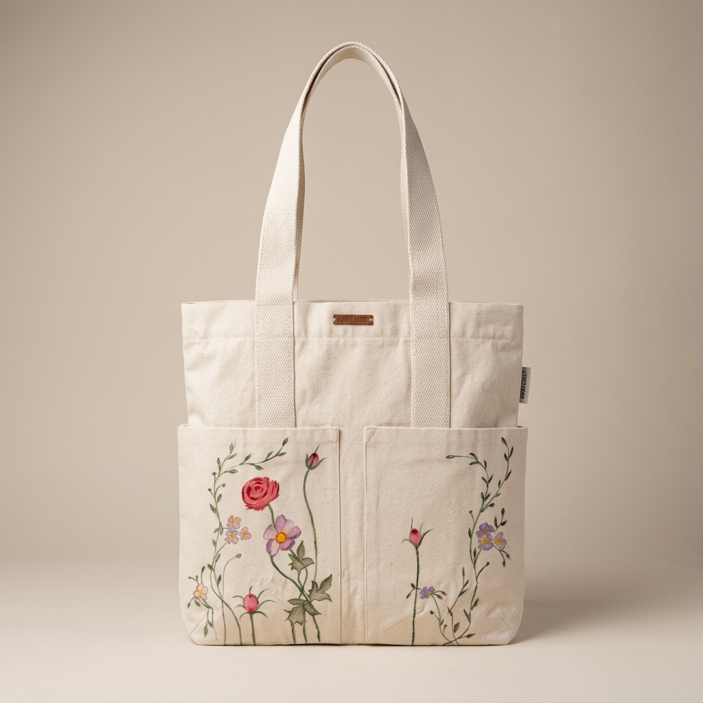 Brushup hand-painted bag detail