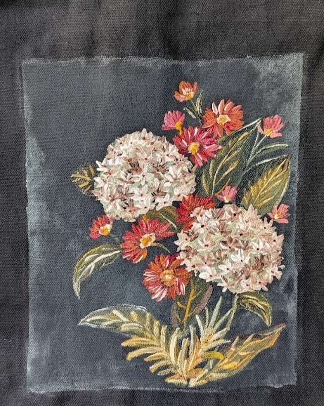 Vintage Botanicals Hand-Painted Shoulder bag detail 3